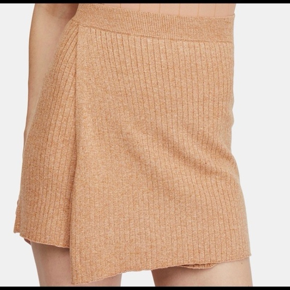 Free People Mod Wrap Skirt in Camel